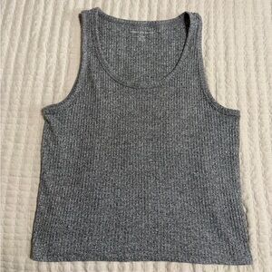 American Eagle Outfitters Charcoal Ribbed Tank